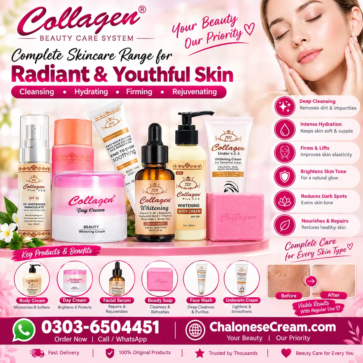 701 Collagen Whitening Facial Serum in 